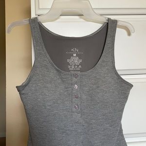 Grey ribbed bodysuit